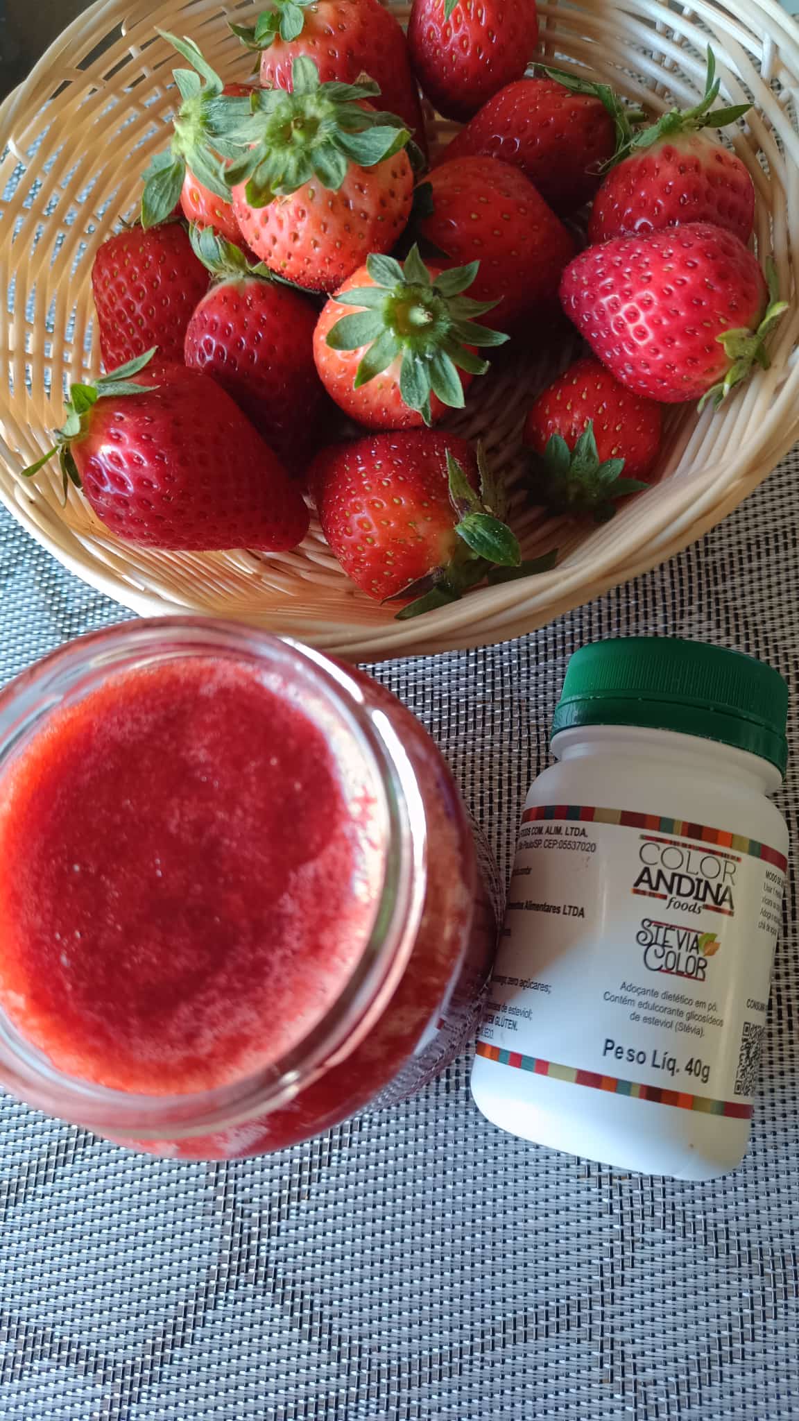 Geléia de morango low carb
