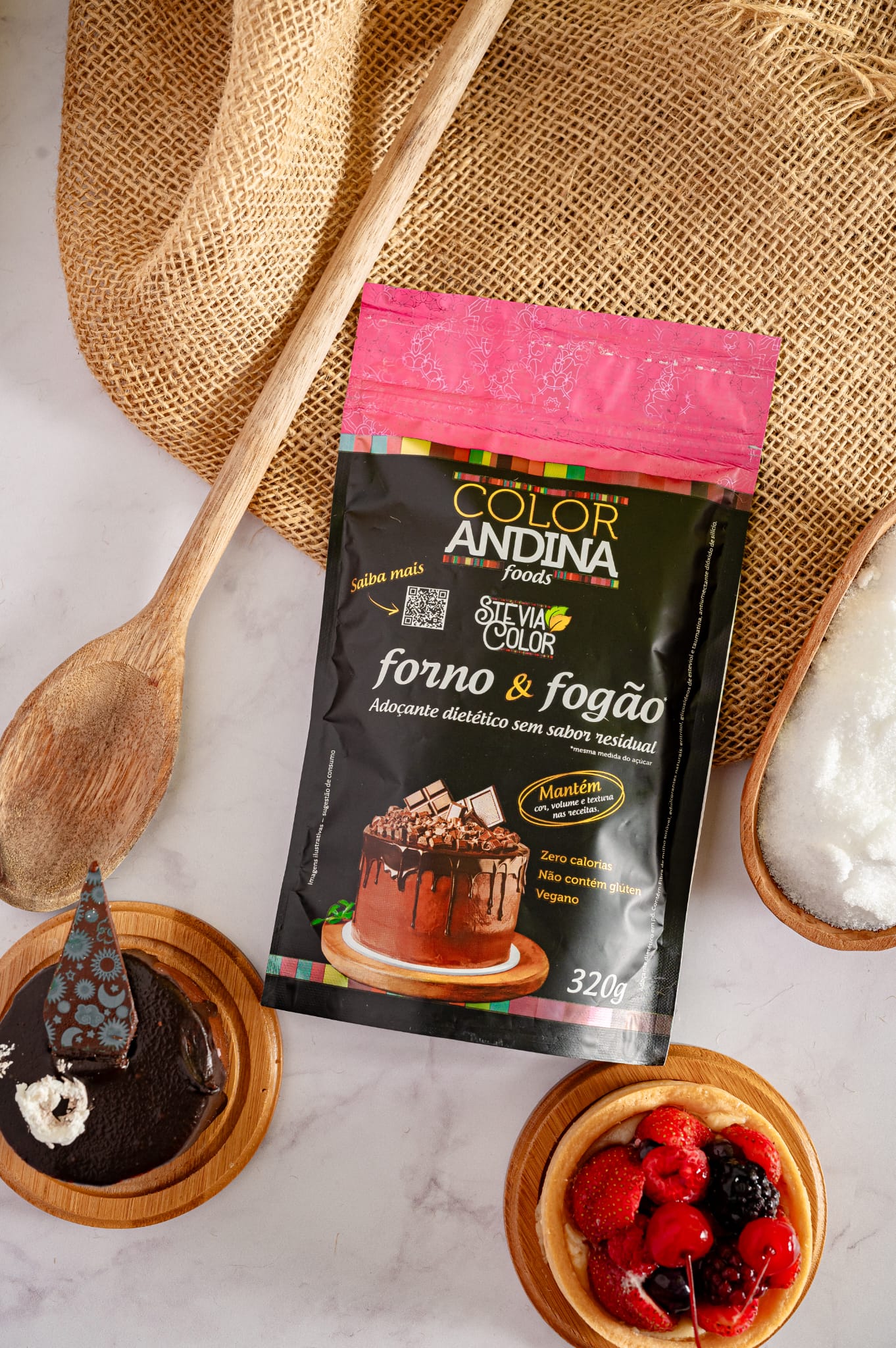 Adoçante Stévia Culinário | Color Andina | Forno E Fogão 320g