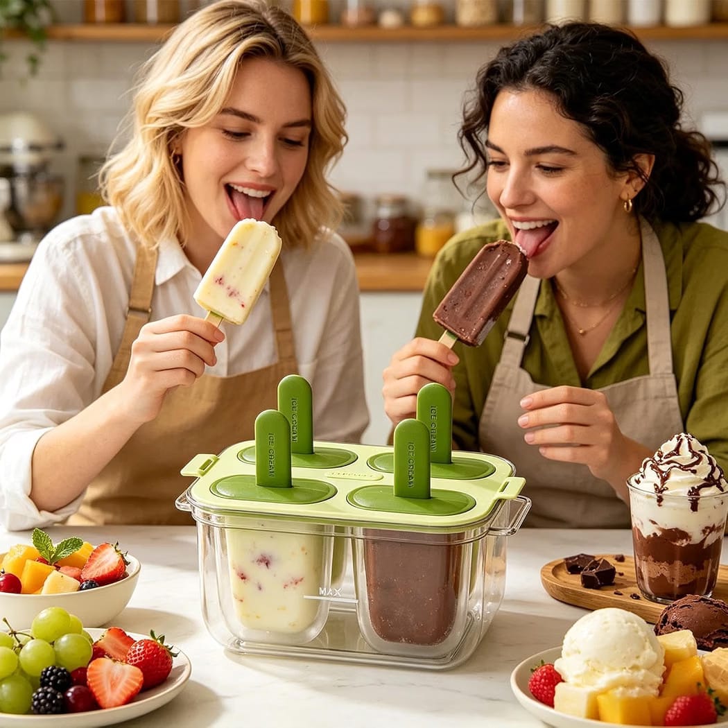 Forma para Paleta Mexicana Recheada – 4 Picolés com Dupla Camada