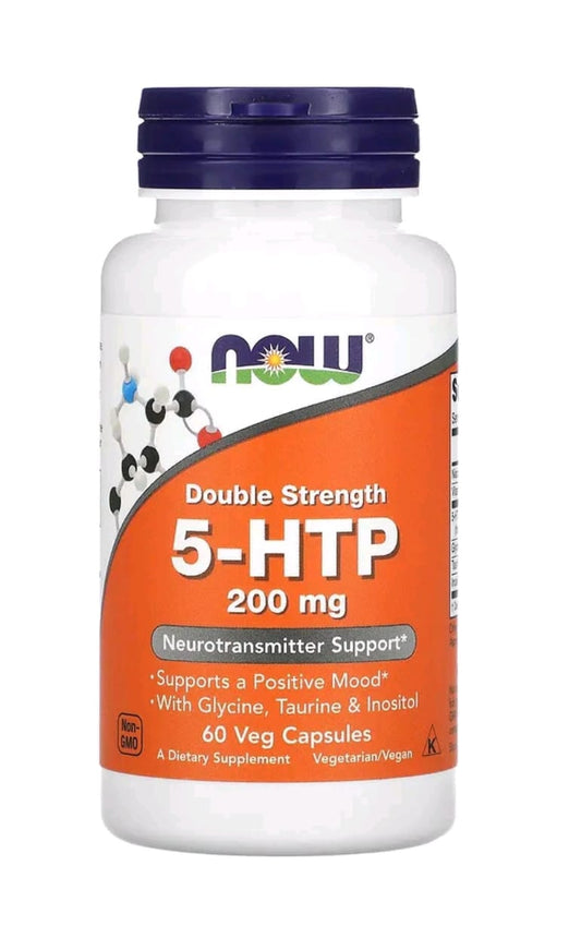 5-HTP, Double Strength, 200 mg, 60 Cápsulas Vegetais