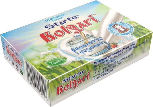 Fermento Probiótico para Iogurte Natural | 7 Sachês | Lactobacillus bulgaricus, Gasseri e Rhamnosus