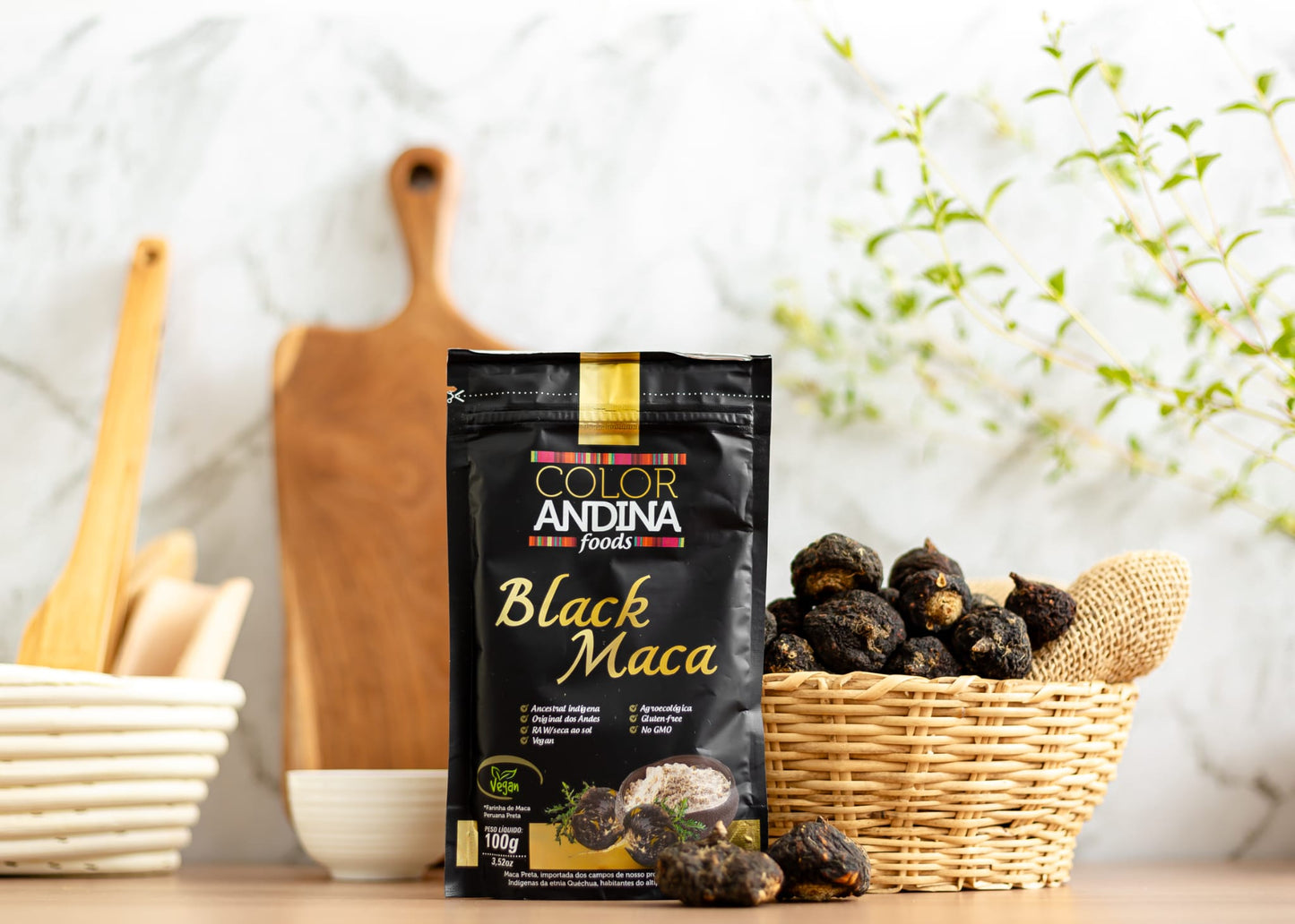 Maca Peruana Preta em pó 100% pura 100g | direto dos Andes