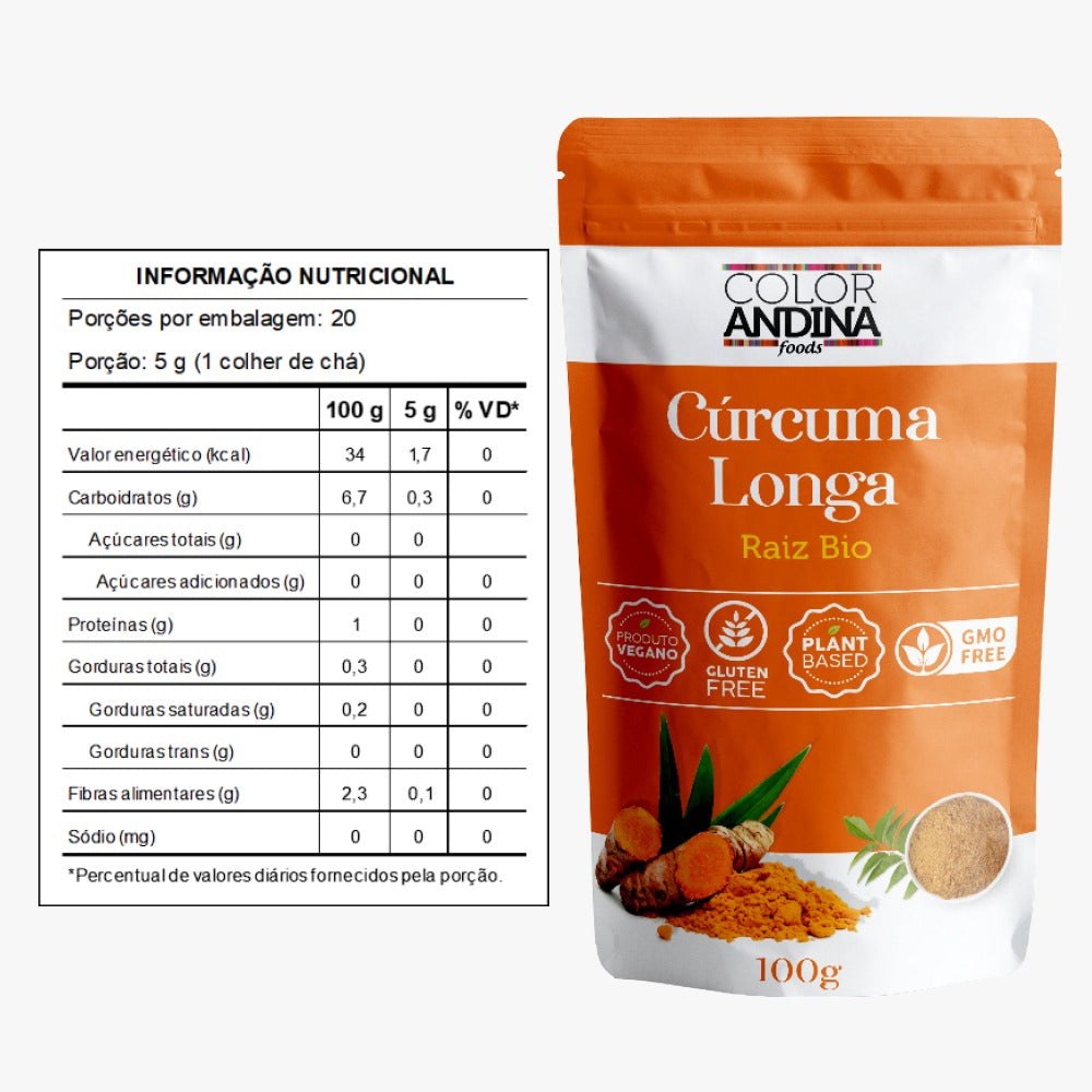 CÚRCUMA PURA COLOR ANDINA FOODS 100G