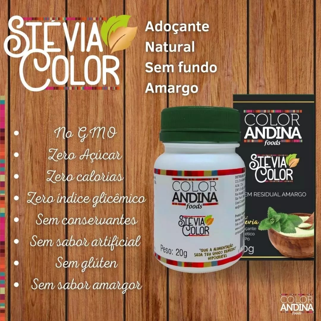 Combo adoçante stevia color andina