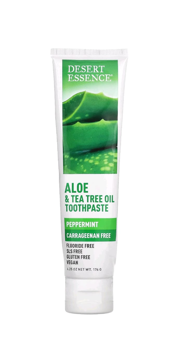 Pasta Natural Desert Essence Aloe & Tea Tree – Regeneradora e Antisséptica (176g)