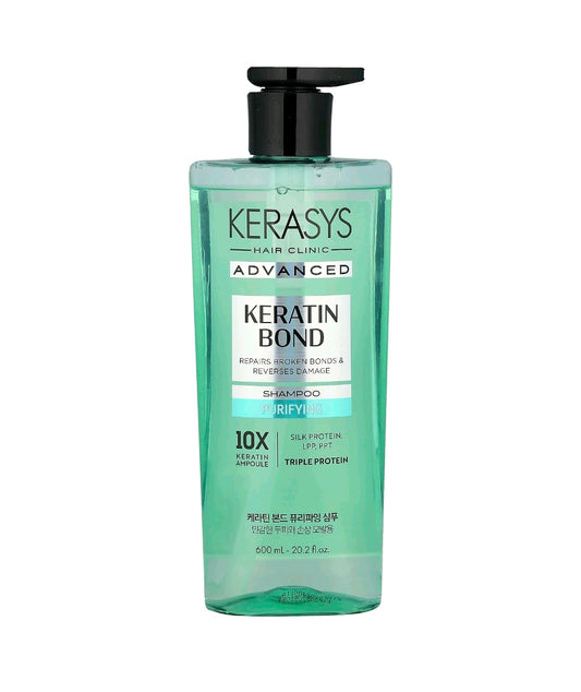 Kerasys, Advanced, Shampoo Keratin Bond, Purificante, 600 ml