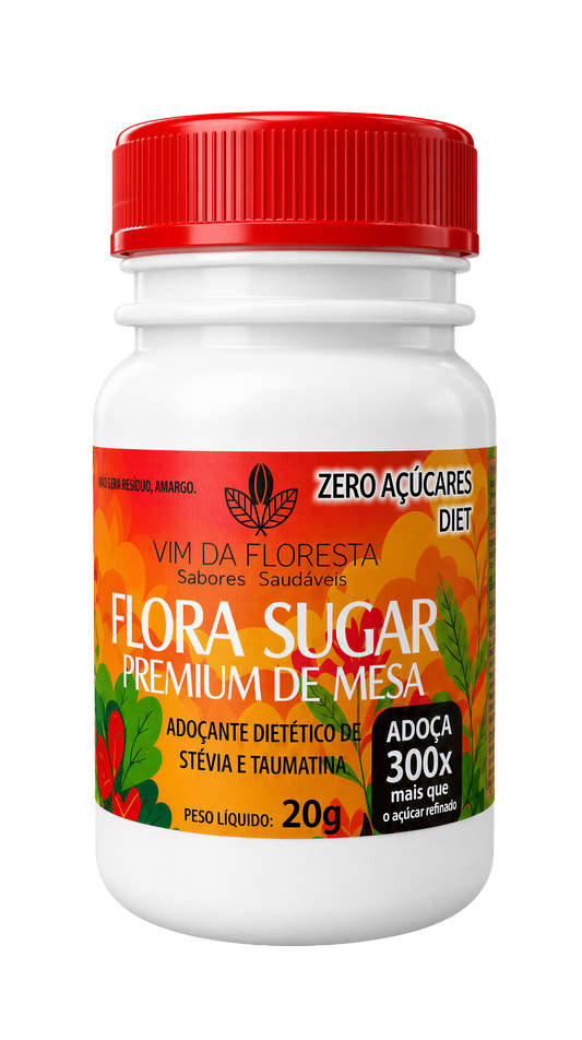Adoçante de mesa Stevia Vim da Floresta I Stevia e Taumatina I 100% Natural I Zero açucares
