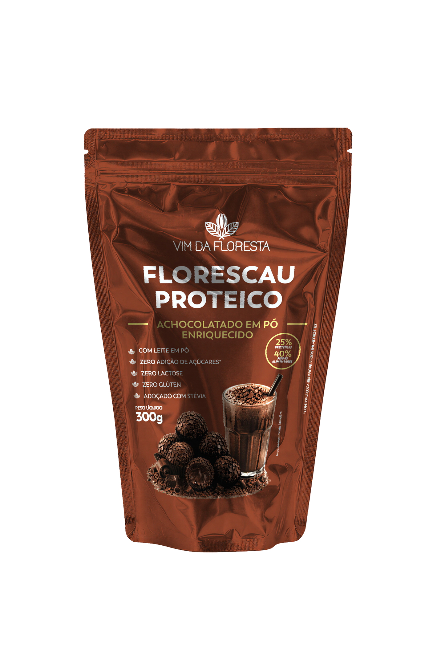 Achocolatado Proteico Florescau I Sem acucar I Sem Lactose I Sem Gluten