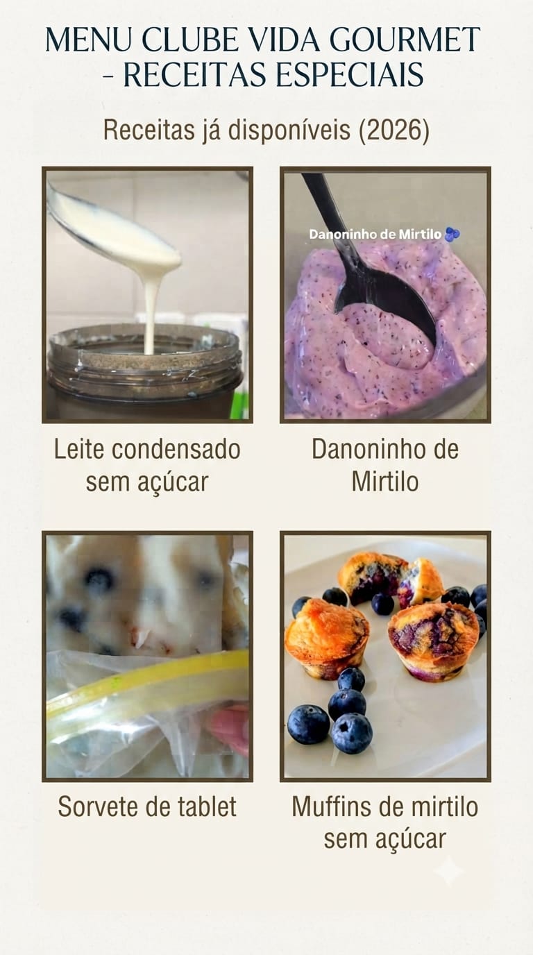 Clube Vida Gourmet – Receitas Exclusivas Low Carb, Keto e Funcionais