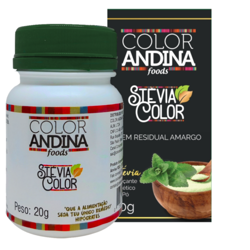 Adoçante Stévia 20g | COLOR ANDINA | 100% natural | Zero açúcares – Combo