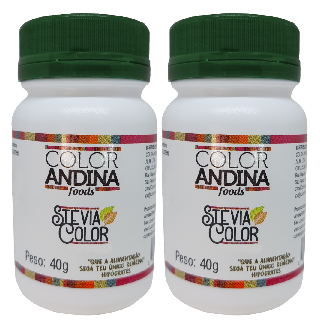 Adoçante stévia color andina 100% natural zero acucares 40 gr - Edição limitada