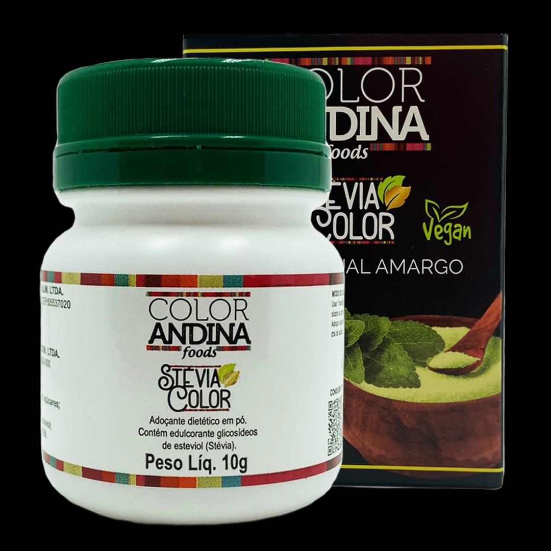 Adoçante Stévia 10g | COLOR ANDINA | 100% natural | Zero açúcares – Packs