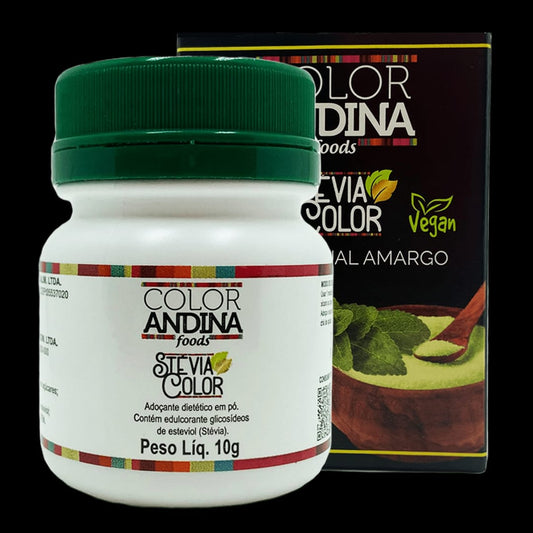 Adoçante Stévia 10g | COLOR ANDINA | 100% natural | Zero açúcares – Packs