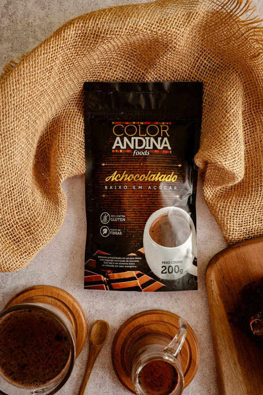 ACHOCOLATADO DIET BAIXO EM AÇÚCAR 200g | Vegano | Cacau 100% puro