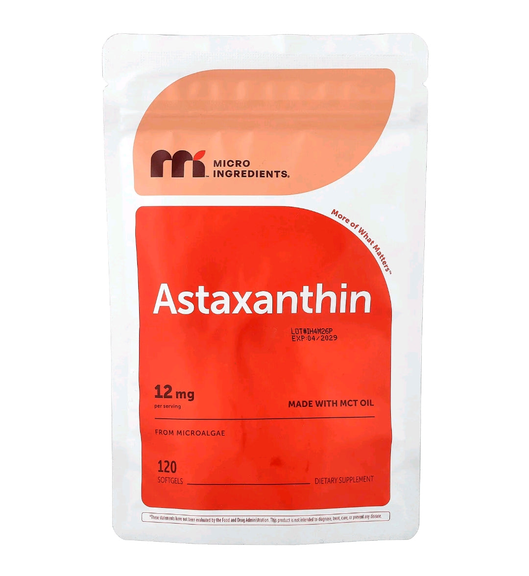 Astaxanthin 12 mg com Óleo MCT - 120 Softgels