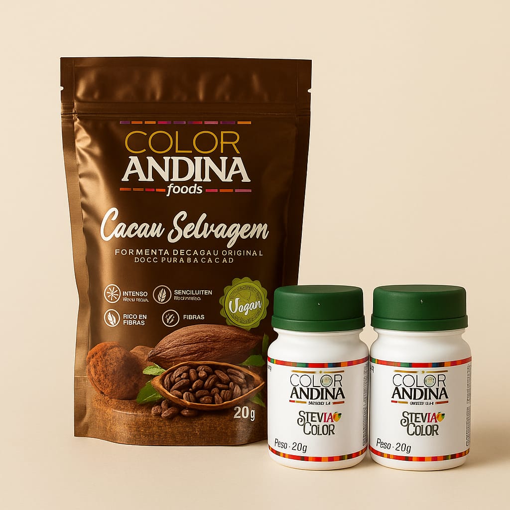 Pack Natal Stevia & Cacau Selvagem – Edição Especial Color Andina Foods