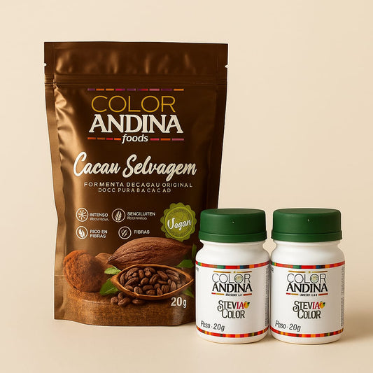 Pack Natal Stevia & Cacau Selvagem – Edição Especial Color Andina Foods