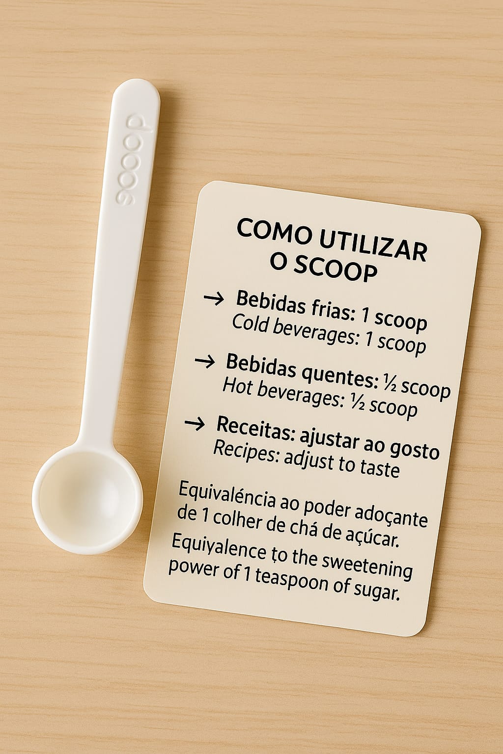 Scoop Medidor de Precisão para Adoçantes de Alta Intensidade