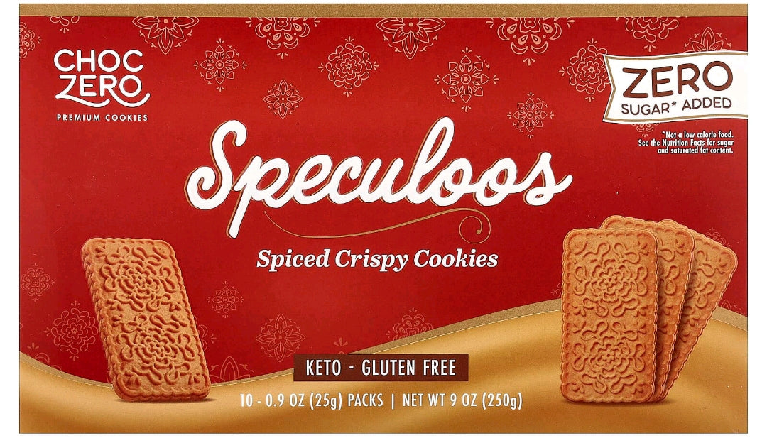 Biscoitos Premium, Speculoos, Crocantes sem gluten, 10 Pacotes, 25 g Cada