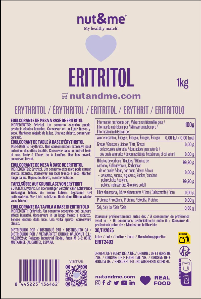 Adoçante Eritritol 1 kg