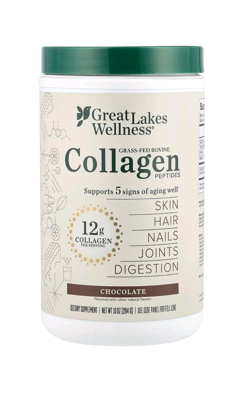 Great Lakes Wellness – Peptídeos de Colágeno Hidrolisado (Sabor Baunilha ou Chocolate) 284g