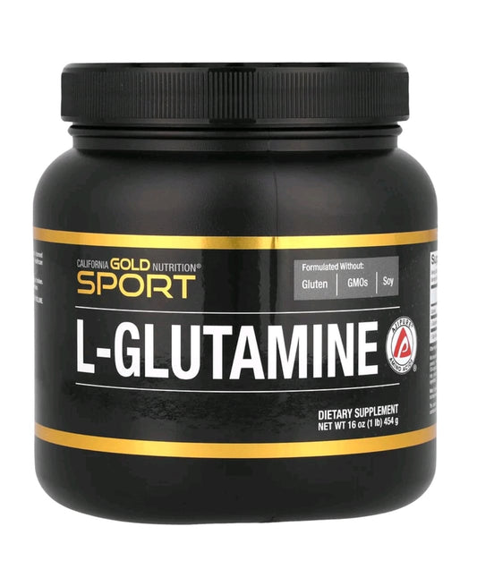 California Gold Nutrition, Sport, L-Glutamina em Pó, AjiPure®, Sem Glúten, 454 g