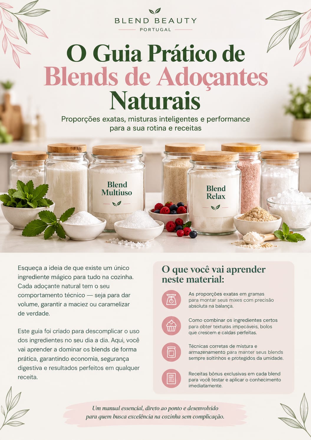 Manual dos Blends: 8 Fórmulas de Adoçantes Naturais