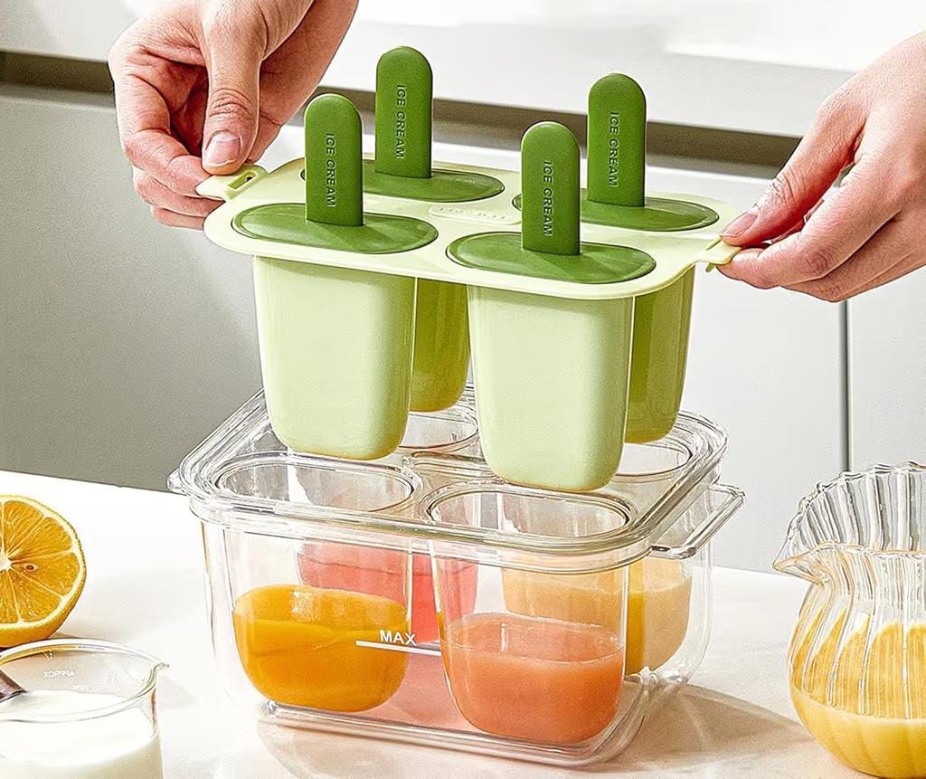 Forma para Paleta Mexicana Recheada – 4 Picolés com Dupla Camada