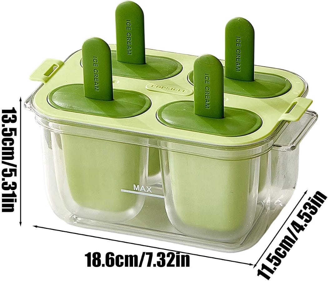 Forma para Paleta Mexicana Recheada – 4 Picolés com Dupla Camada