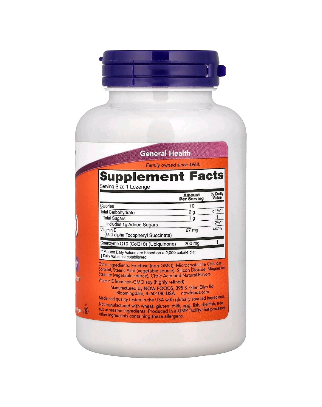 CoQ10 Mastigável com Vitamina E, Laranja, 90 Pastilhas