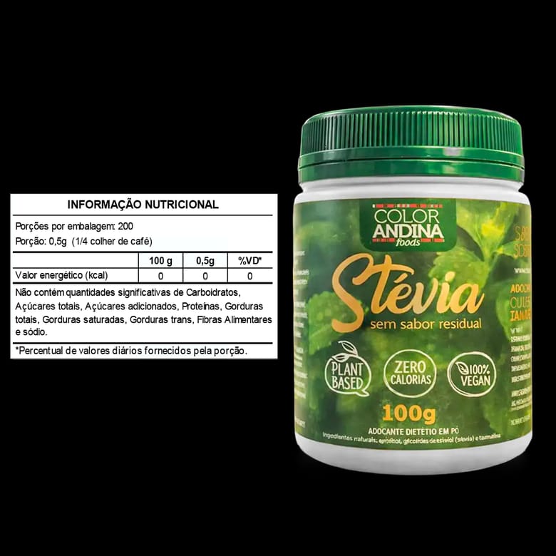 ADOÇANTE STEVIA CRISTAL 100g