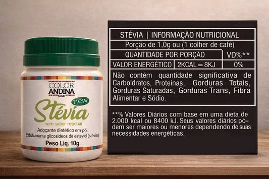 ADOÇANTE STEVIA , 10 g - NOVA FÓRMULA - PRÉ-VENDA