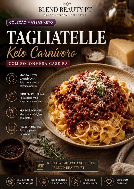 Tagliatelle Keto Carnívoro - Receita Digital