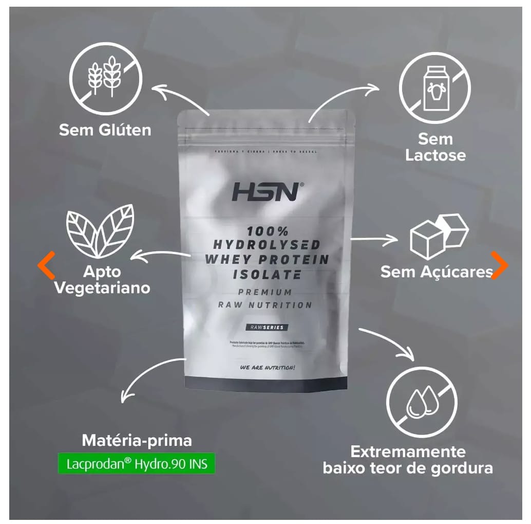 100% PROTEÍNA DE SORO HIDROLISADO ISOLADO