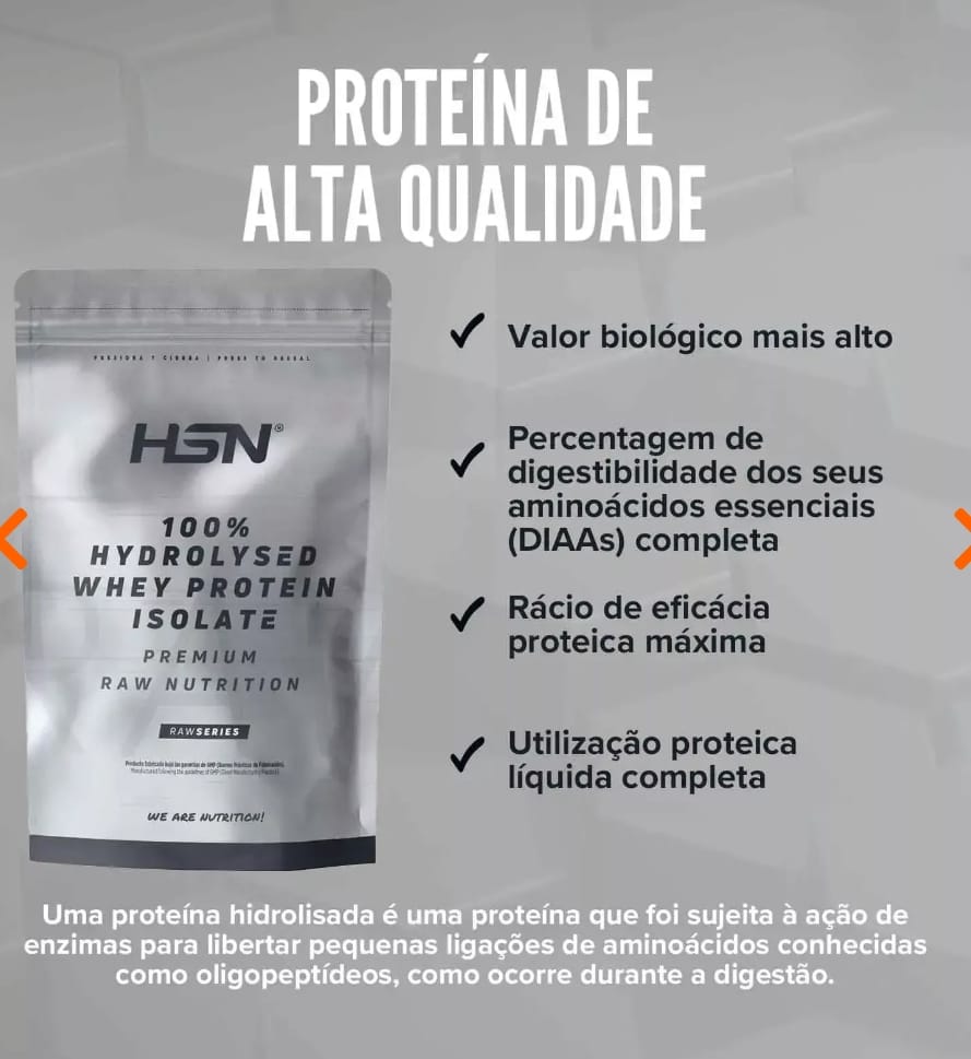 100% PROTEÍNA DE SORO HIDROLISADO ISOLADO